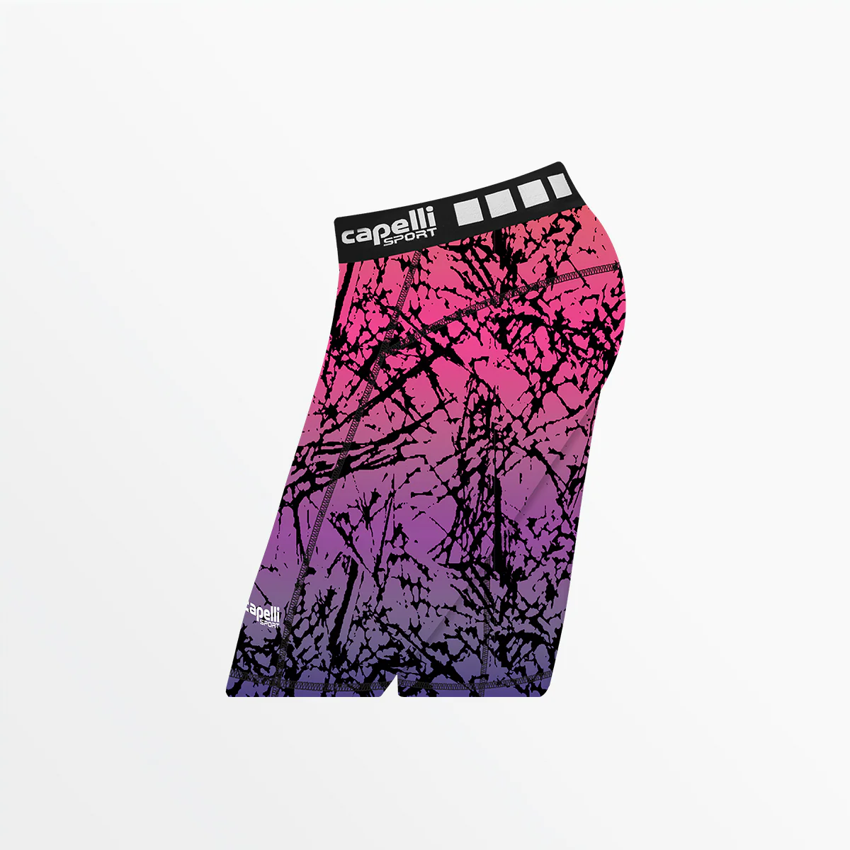 WOMEN'S DISTRESSED OMBRE BIKER SHORTS - Image 3